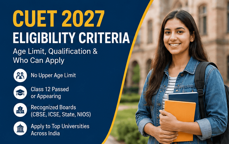 CUET 2027 eligibility criteria age limit qualification minimum marks